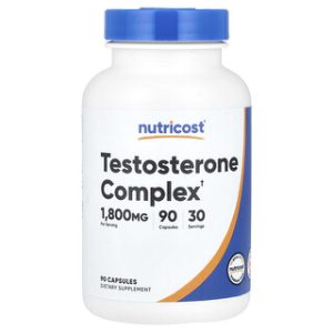 Nutricost Testosterone Complex - תוסף טסטוסטרון 90 כמוסות
