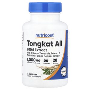 Nutricost Tongkat Ali 56 כמוסות - תוסף טבעי לגברים