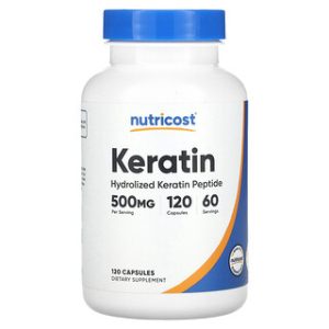 Nutricost קרטין 120 כמוסות - לחיזוק ושיקום השיער