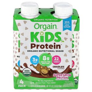 Orgain Kids Protein - שייק חלבון אורגני שוקולד 4 יחידות