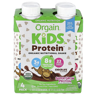 Orgain Kids Protein - שייק חלבון אורגני שוקולד 4 יחידות