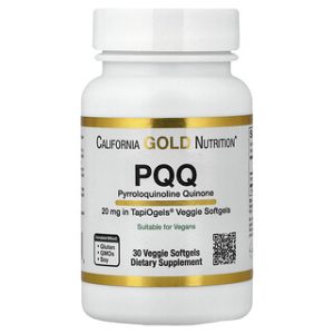 PQQ 20 מ"ג , California Gold Nutrition - 30 כמוסות רכות