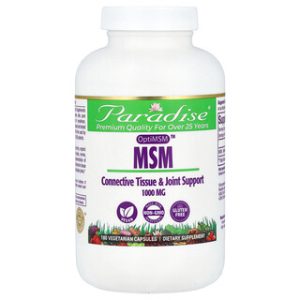 Paradise Herbs OptiMSM 1000 מ"ג - 180 כמוסות צמחוניות