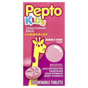 Pepto Bismol Kids לעיסה בטעם בזוקה - 24 טבליות