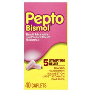 Pepto Bismol - הקלה מהירה על כאבי בטן - 40 כמוסות