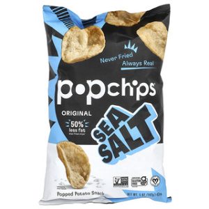 Popchips Original Sea Salt 142g - חטיף פופקורן מלוח