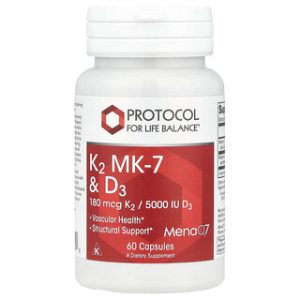 Protocol K2 MK-7 & D3 - תוסף תזונה 60 כמוסות