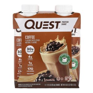 Quest Protein Shake קפה - 4 יחידות - 325 מ"ל - טעים ובריא