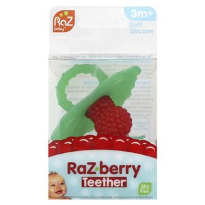 RaZbaby RaZ-berry Teether - נשכן לפעוטות ירוק-אדום