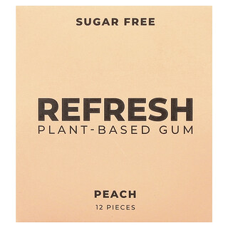 Refresh Gum - מסטיק טבעוני אפרסק 12 יחידות