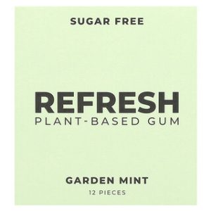 Refresh Gum, מסטיק טבעוני בטעם מנטה- 12 יחידות