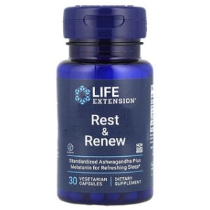 Rest & Renew Life Extension - כמוסות שינה צמחוניות