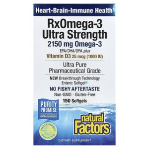 RxOmega-3 Ultra Strength עם D3 - 150 כמוסות רכות