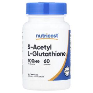 S-אצטיל L-גלוטטיון 100 מ"ג , 60 כמוסות - Nutricost