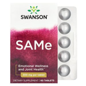 SAMe Swanson 60 טבליות - תוסף תזונה לתמיכה במצב רוח