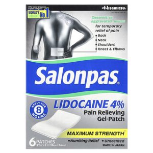Salonpas לידוקאין 4% - מדבקות ג'ל משככות כאב