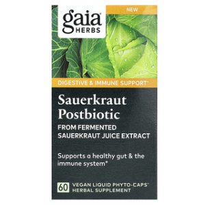 Sauerkraut Postbiotic Gaia Herbs- כמוסות טבעוניות