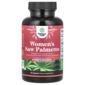 Saw Palmetto לנשים - 90 כמוסות , Nature's Craft