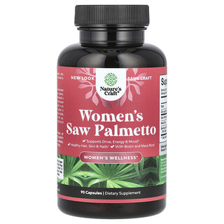 Saw Palmetto לנשים - 90 כמוסות , Nature's Craft