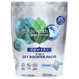 Seventh Generation Oxy Booster - חבילות כביסה 3 ב-1 ללא ריח