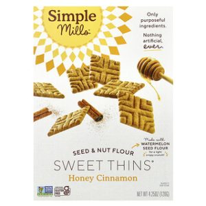 Simple Mills Sweet Thins דבש קינמון - קרקרים ללא גלוטן