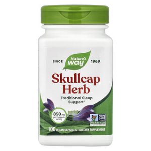 Skullcap Herb - כמוסות טבעוניות Natures Way , 100 יח'
