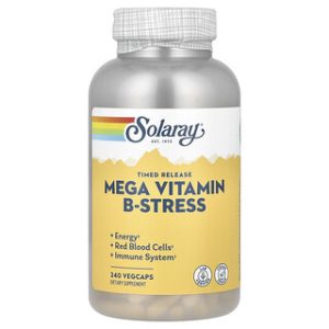 Solaray B-Stress - ויטמין B משחרר לאורך זמן 240 כמוסות