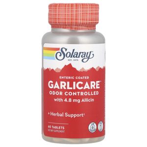 Solaray GarliCare - שום בציפוי אנטרי - 60 טבליות