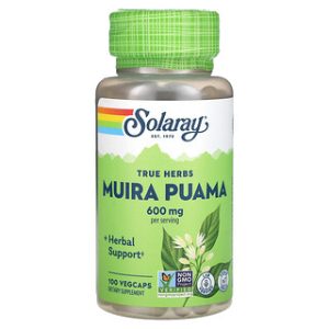 Solaray Muira Puama - כמוסות צמחי מרפא לשיפור תפקוד
