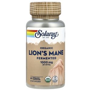 Solaray Organic Lions Mane - פטריות מנג'ה אורגניות 60 כמוסות