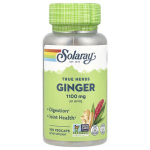 Solaray True Herbs ג'ינג'ר - כמוסות צמחיות 100 יחידות