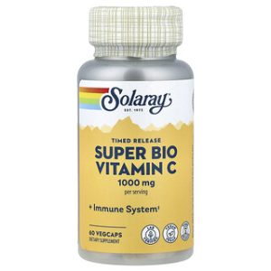 Solaray ויטמין C משוחרר לאט - 60 כמוסות צמחיות