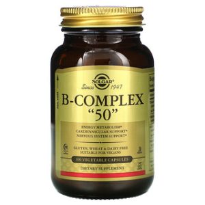 Solgar B-Complex 50 - ויטמיני B מבית סולגאר - 100 כמוסות