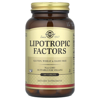 Solgar Lipotropic Factors - 100 טבליות - תוסף תזונה
