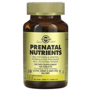 Solgar Prenatal Nutrients - ויטמינים לנשים בהריון 120 טבליות