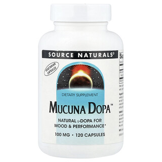 Source Naturals Mucuna Dopa 100 מ"ג - 120 כמוסות
