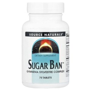 Source Naturals Sugar Ban - הפחתת סוכר בדם - 75 טבליות