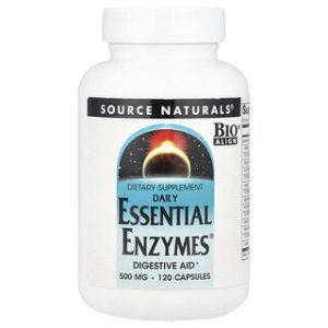 Source Naturals - אנזימי עיכול חיוניים 500 מ"ג - 120 כמוסות
