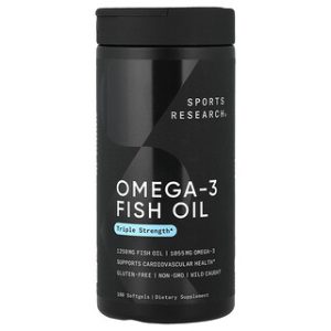 Sports Research Omega-3, כמוסות שמן דגים עוצמתיות