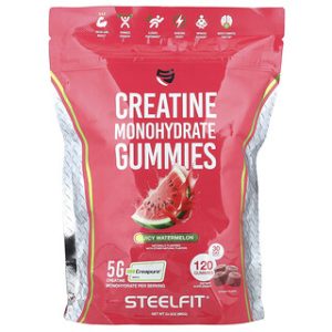 SteelFit קריאטין גומי - 120 יחידות בטעם אבטיח