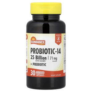 Sundance Vitamins Probiotic-14 - 30 כמוסות פרוביוטיקה