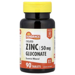 Sundance Zinc Gluconate 50 מ"ג - 90 טבליות - תוסף אבץ