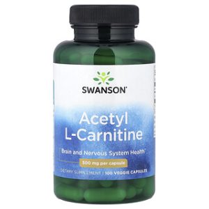 Swanson Acetyl L-Carnitine 500 מ"ג - 100 כמוסות צמחיות