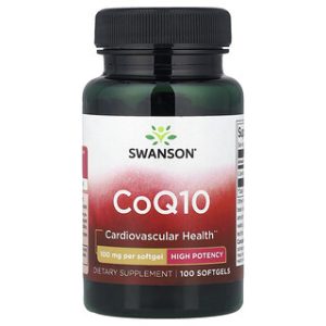 Swanson CoQ10 100 מ"ג - תוסף לבריאות הלב - 100 כמוסות