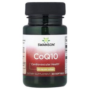 Swanson CoQ10 30 מ"ג - 60 כמוסות רכות - אנרגיה ותמיכה