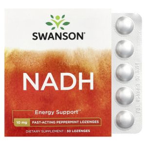 Swanson NADH 10 מ"ג - סוכריות מנטה אנרגיה וריכוז