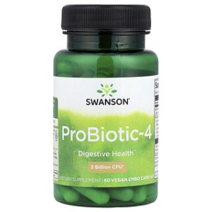 Swanson ProBiotic-4 - 60 כמוסות פרוביוטיקה טבעוניות