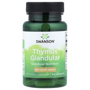 Swanson Thymus Glandular 500 מ"ג - תמיכה חיסונית 60 כמוסות
