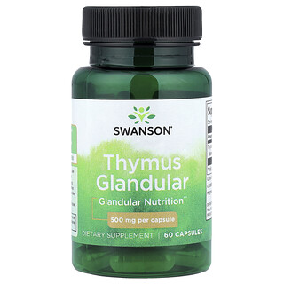 Swanson Thymus Glandular 500 מ"ג - תמיכה חיסונית 60 כמוסות