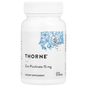 Thorne Zinc Picolinate 15 מ"ג - תוסף אבץ 60 כמוסות